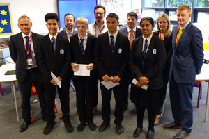 Fullhurst business studies students present to the BT board