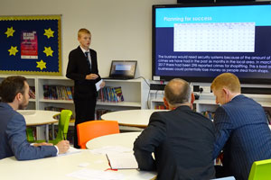 Fullhurst business studies students present to the BT board