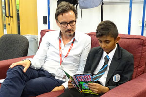 BT board members take part in paired reading with KS3 students